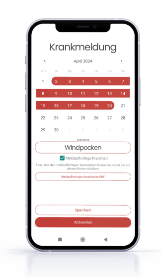 Eltern können über die KigaWeb-Eltern-App ihre Kinder unkompliziert Krank oder abwesend melden.